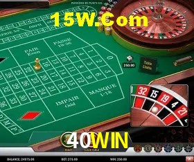 Tela de boas-vindas e lobby de jogos do aplicativo 40WIN